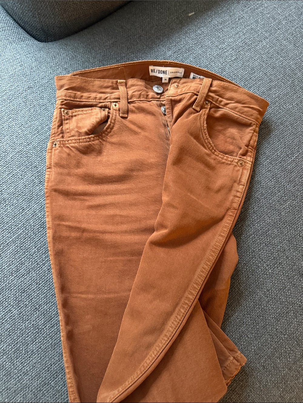 Re/Done Originals Light Brown Womens Jeans Size 26 50s Cigarette Pant
